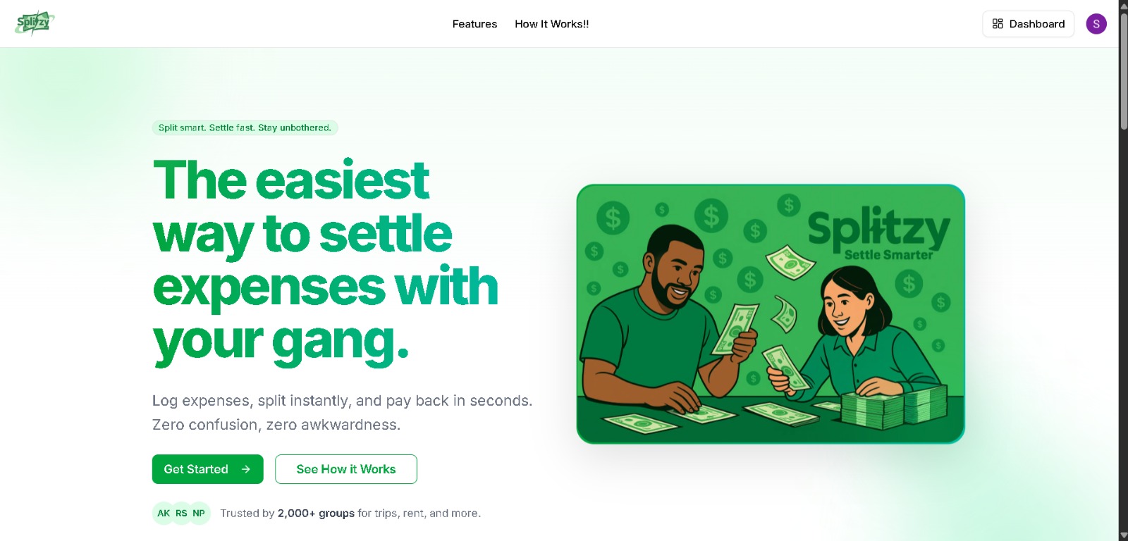 Expense tracking dashboard with analytics